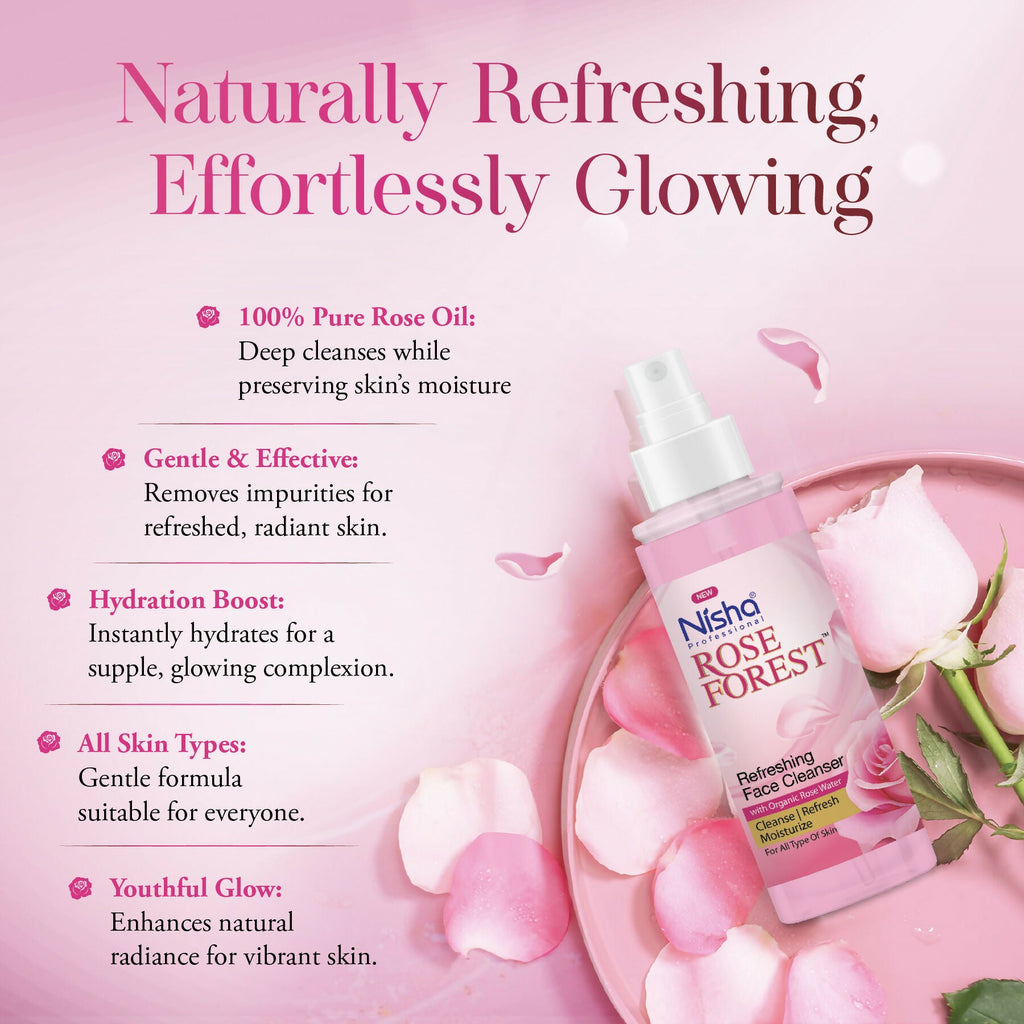 Nisha Professional Refreshing Face Cleanser With Organic Rose Water