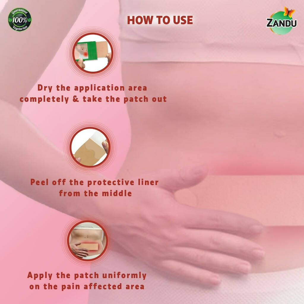 Zandu Feminine Pain Relief Patch - Distacart