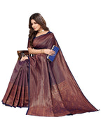 Vamika Weaving Banarasi Jacquard Navy Kanjivaram Saree - Distacart