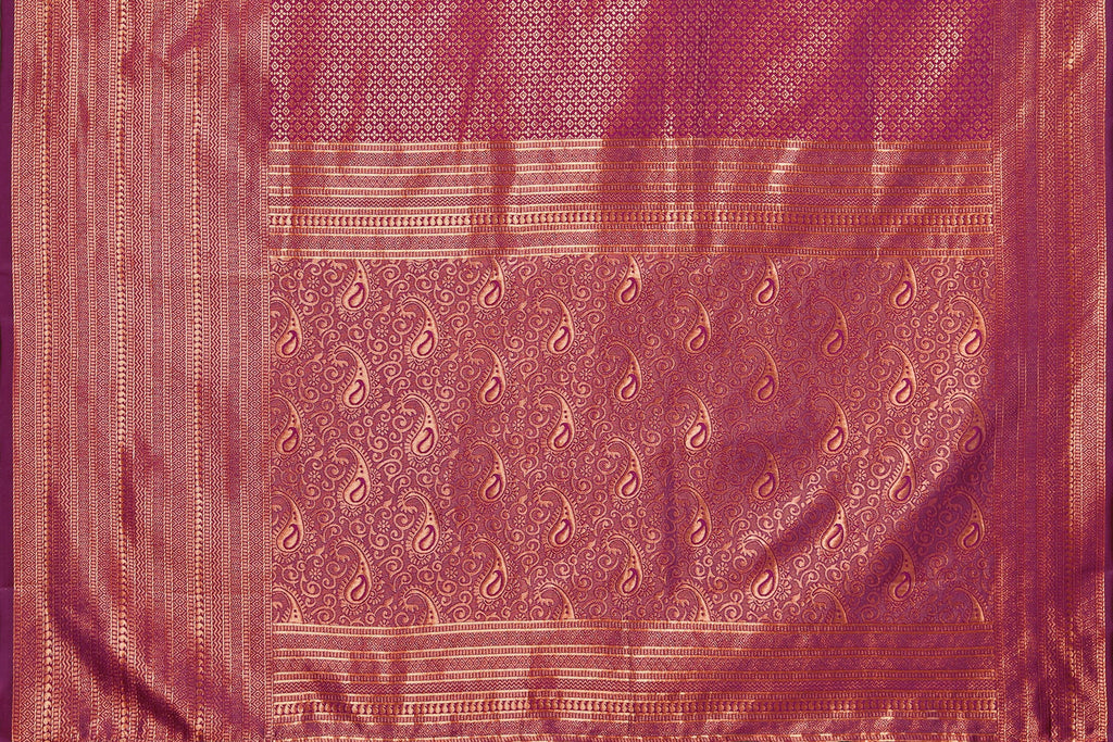 Vamika Weaving Banarasi Jacquard Purple Kanjivaram Saree - Distacart