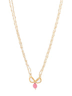 Ruby Raang Kundan and Pink Stone Necklace