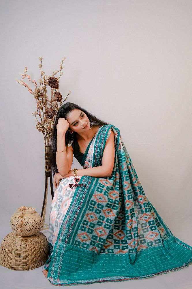 khanduapata White Special Box Design Cotton Saree For Women - Distacart