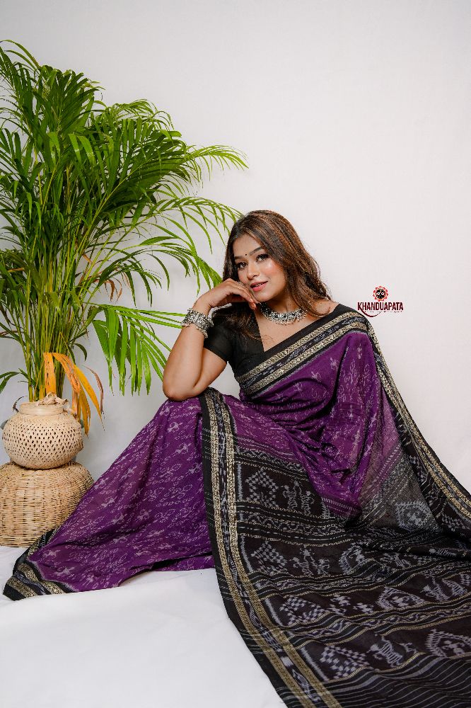 khanduapata Purple Special Doll Design Cotton Saree For Women - Distacart