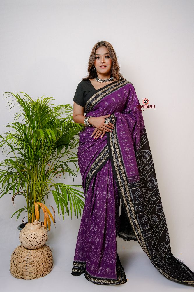 khanduapata Purple Special Doll Design Cotton Saree For Women - Distacart