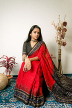 khanduapata Maroon Plain Pasapali Border Cotton Saree For Women - Distacart