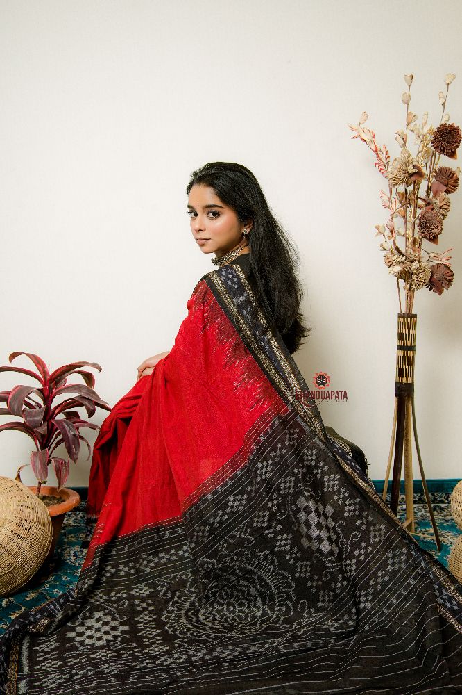 khanduapata Maroon Plain Pasapali Border Cotton Saree For Women - Distacart