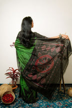 khanduapata Meadow Green Plain Cotton Saree For Women - Distacart