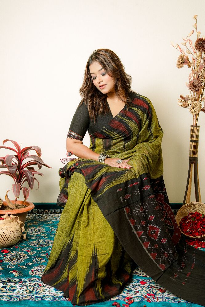 khanduapata Light Meadow Special Plain Cotton Saree For Women - Distacart