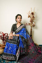 khanduapata Black & Copper Sulphate Special Design Cotton Saree For Women - Distacart