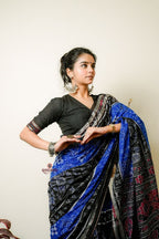 khanduapata Black & Copper Sulphate Special Design Cotton Saree For Women - Distacart