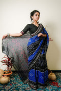 khanduapata Black & Copper Sulphate Special Design Cotton Saree For Women - Distacart