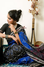 khanduapata Black & Copper Sulphate Special Design Cotton Saree For Women - Distacart