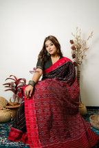 khanduapata Black Special Star Design Cotton Saree For Women - Distacart