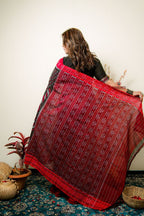 khanduapata Black Special Star Design Cotton Saree For Women - Distacart
