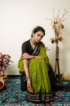 khanduapata Meadow Green Pasapali Cotton Saree For Women - Distacart
