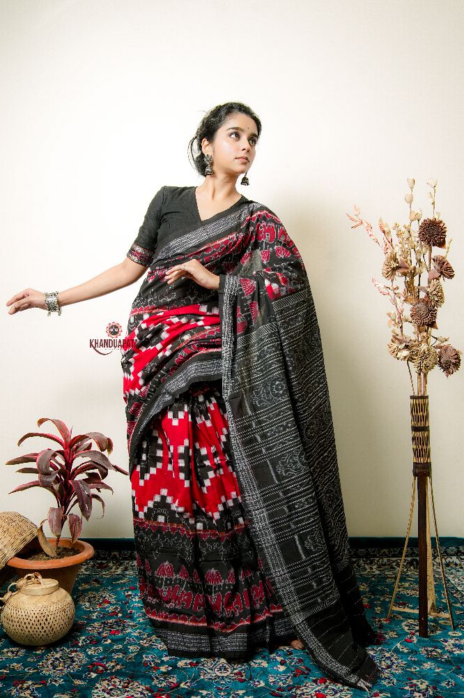 khanduapata Multicolor Elephant Design Cotton Saree For Women - Distacart