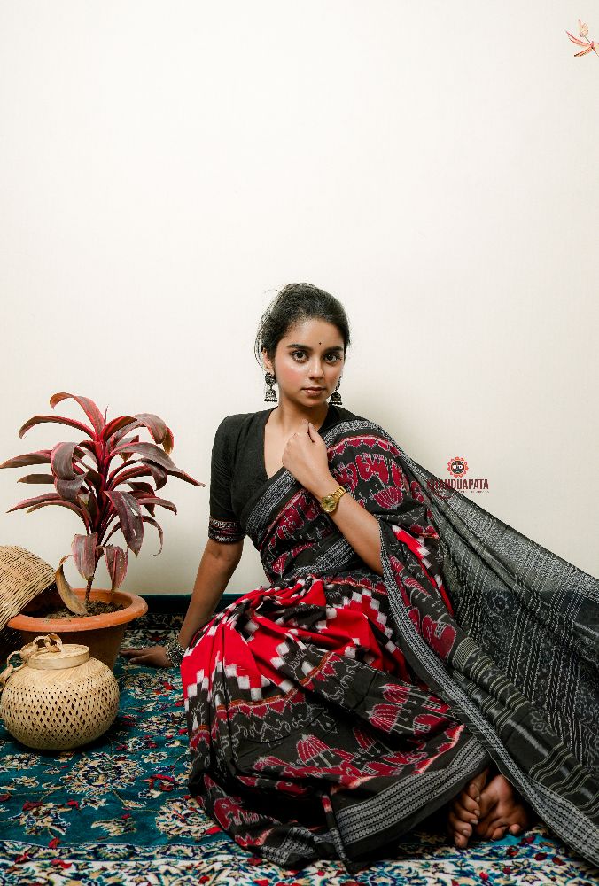 khanduapata Multicolor Elephant Design Cotton Saree For Women - Distacart