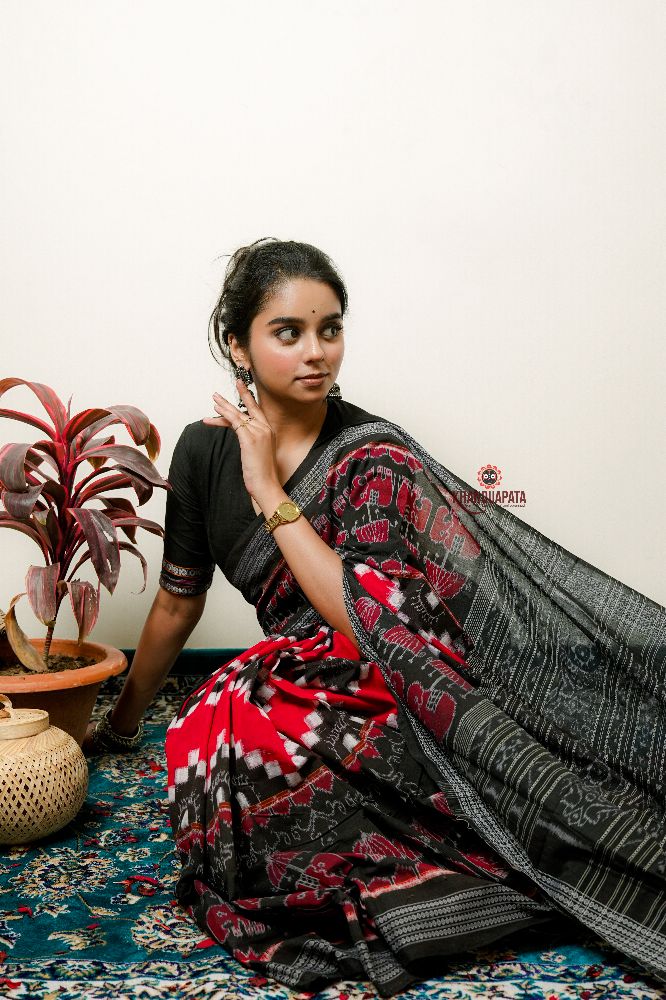 khanduapata Multicolor Elephant Design Cotton Saree For Women - Distacart