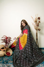 khanduapata Multicolor Tribal Doll Design Cotton Saree For Women - Distacart