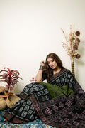 khanduapata Black And Grey Box Design Cotton Saree For Women - Distacart