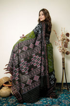 khanduapata Black And Grey Box Design Cotton Saree For Women - Distacart
