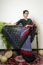 khanduapata Grey Doll Design Cotton Saree For Women - Distacart