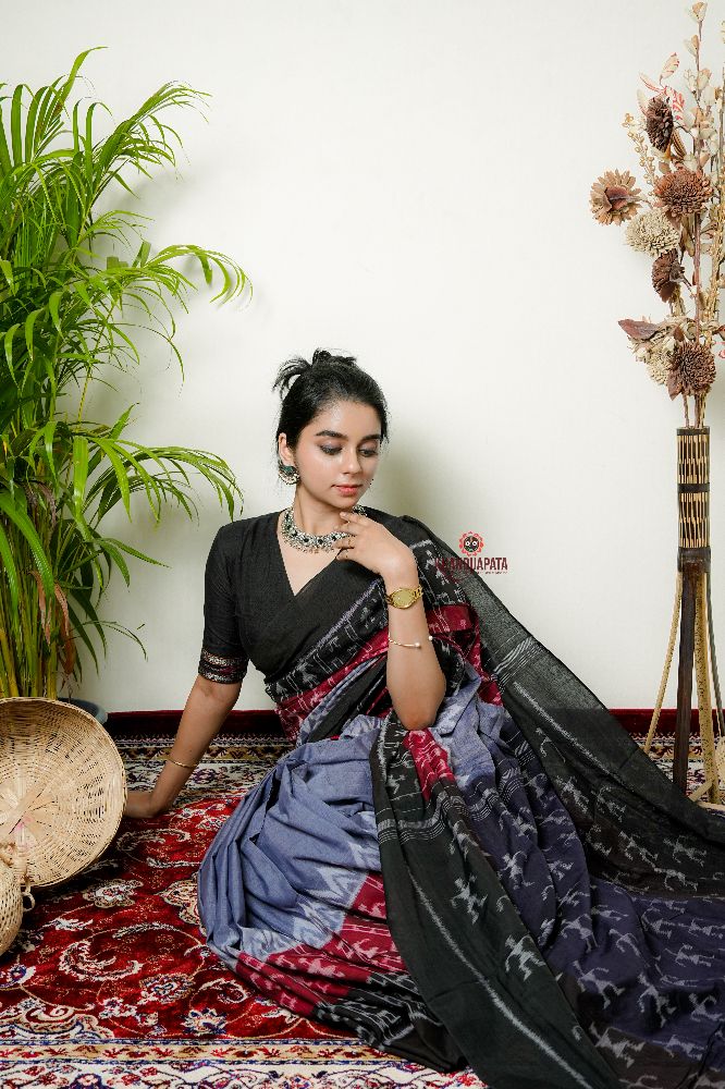 khanduapata Grey Doll Design Cotton Saree For Women - Distacart