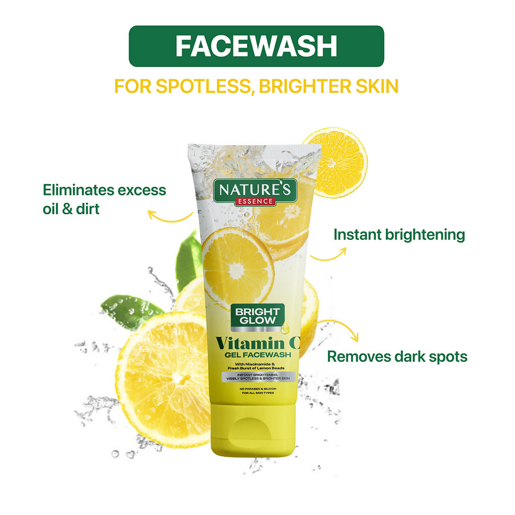 Nature's Essence Bright Glow Vitamin C Gel Face Wash - Distacart