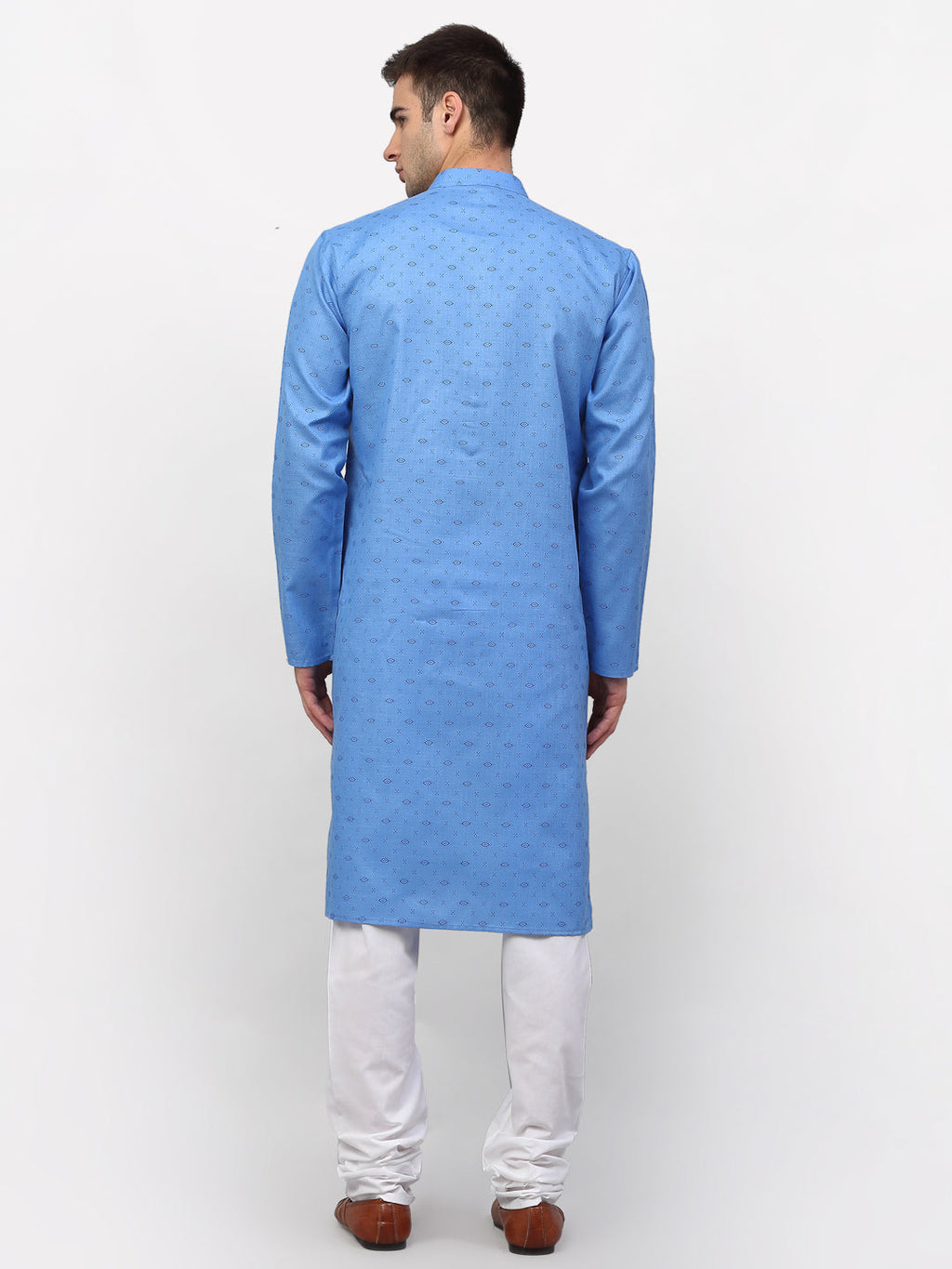 Jompers Men's Sky Printed Cotton Kurta Payjama Sets