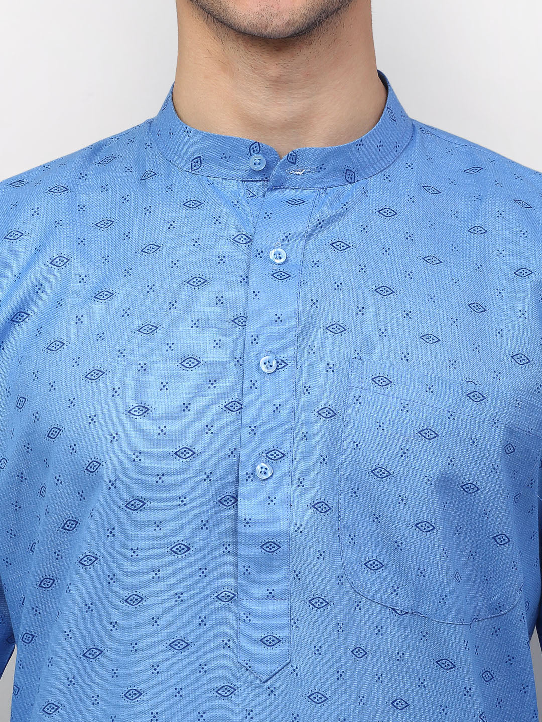 Jompers Men's Sky Printed Cotton Kurta Payjama Sets