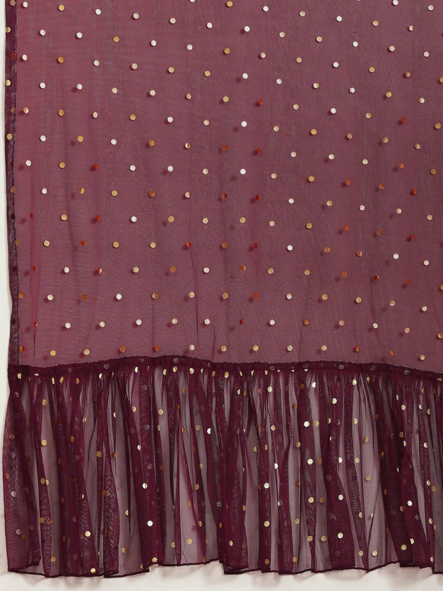 Ahalyaa Cream & Maroon Colour Floral Printed Co-ord Sets - Distacart