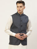 Jompers Men's Beautiful Teal Solid Nehru Jacket