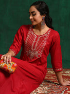 Sangria Embroidered Ethnic Anarkali Kurta