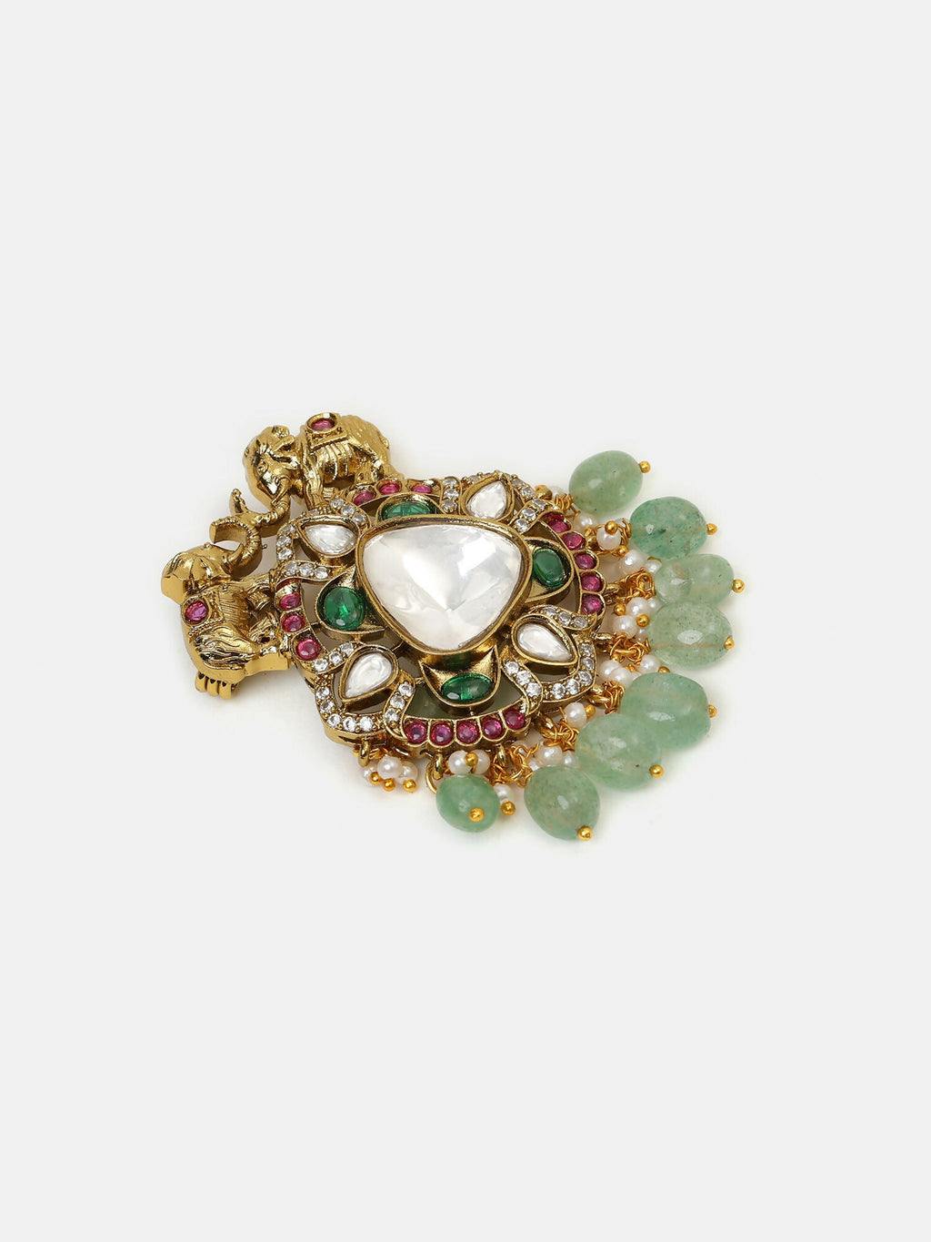 Ruby Raang Mint Emerald Brooch