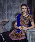 AI Fashion Black Art Silk Designer Navratri Lehenga Choli Collection