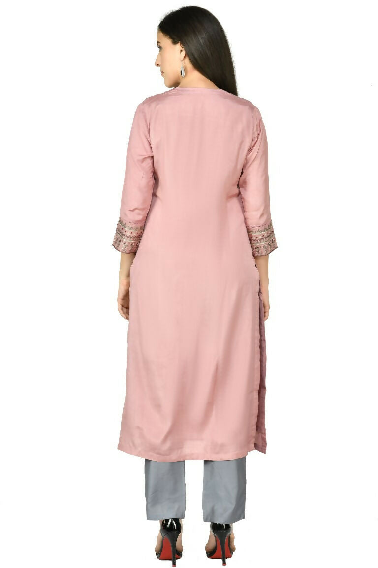 Joban Fashion Rose Gold Maslin Kurta Set