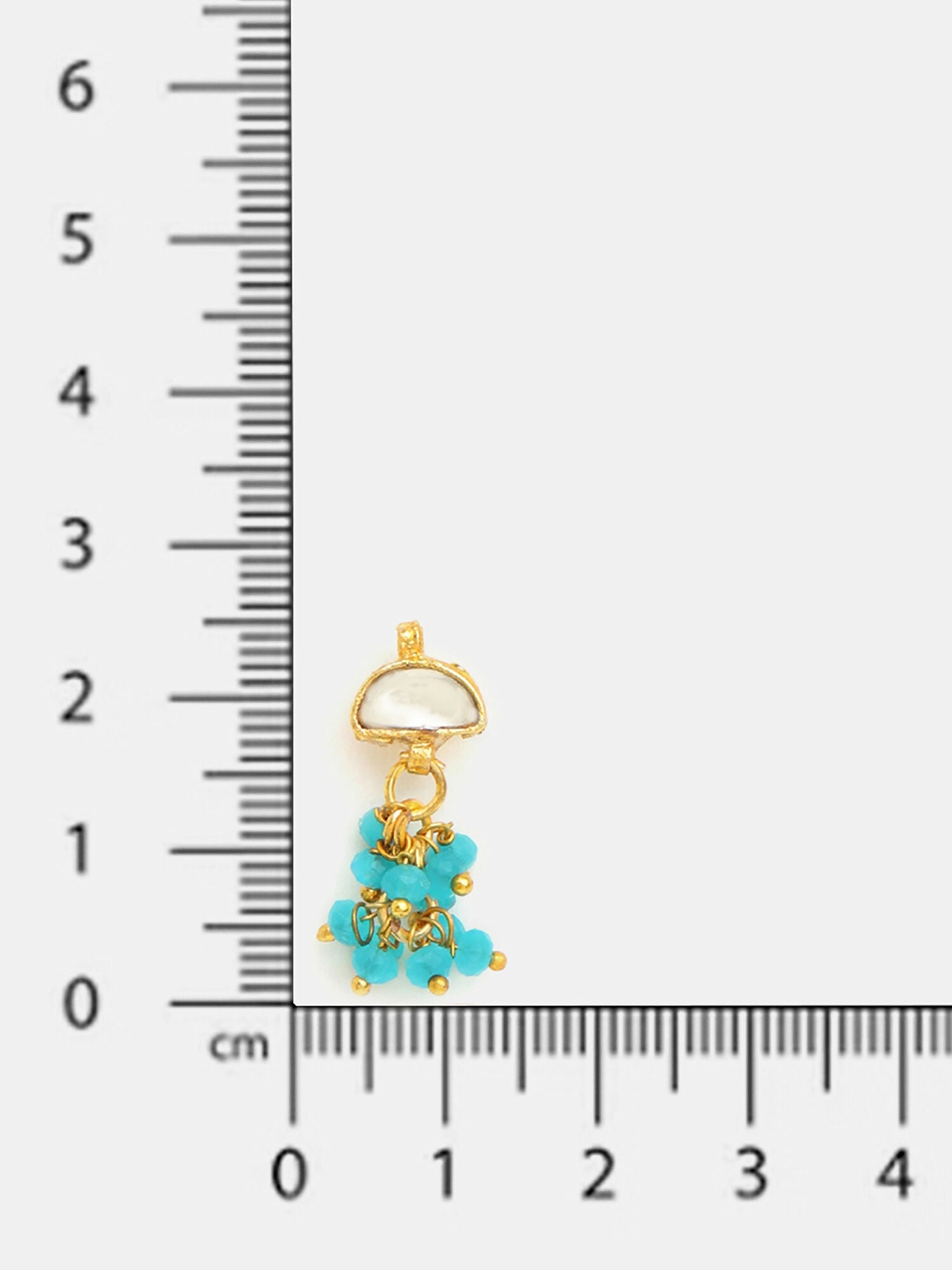 Ruby Raang Pearl Stone Drops Earrings - Distacart