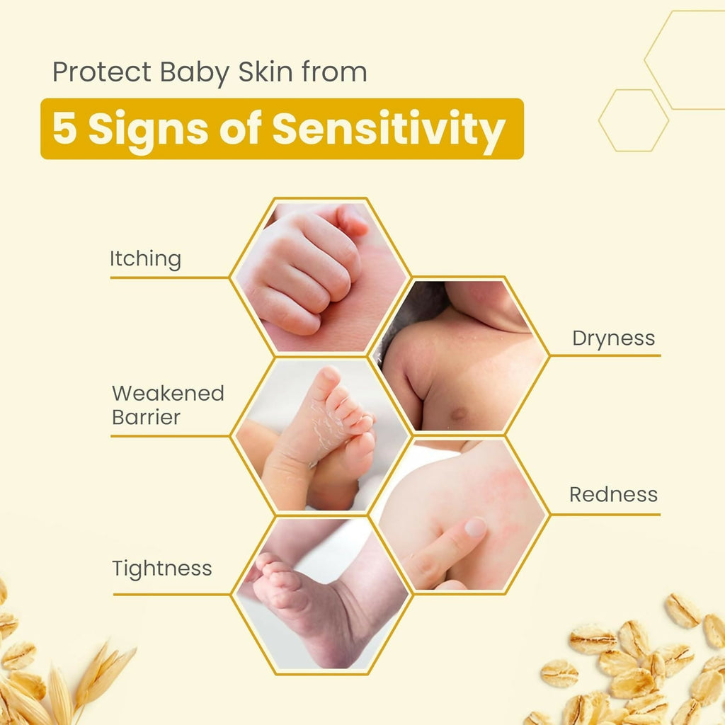 Mother Sparsh Simply Unscented Baby Lotion With Natural Oatmeal, 24hr Protection for Dry, Itchy & Sensitive Skin