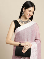 Shree Shyam Fashion Linen Purple Saree - Distacart