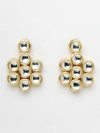 NVR Women's Gold-Plated Kundan 2 Layered Handcrafted Jewellery Sets With Drop Earrings - Distacart