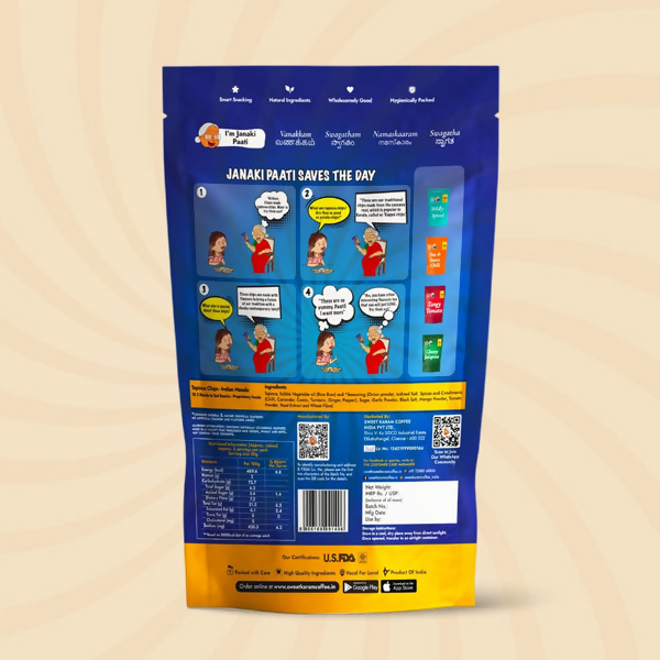 Sweet Karam Coffee Kerala Tapioca (Kappa) Chips - Indian Masala - Distacart