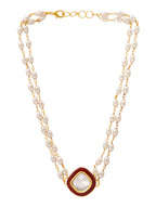 Ruby Raang Red Kundan & Pearl Choker