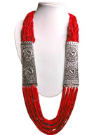 Inhanns Saree Shobha Statement Necklace - Red