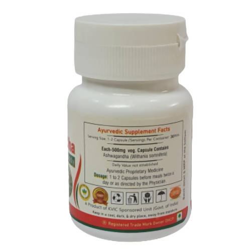 Deep Ayurveda Ashwagandha 500mg Veg Capsules - Distacart