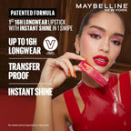 Maybelline New York Super Stay Vinyl Ink Liquid Lipstick, Instant Shine Lasts Up To 16H - Siracha Sauce