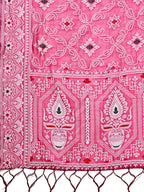 Shree Shyam Fashion Pankhuri Pink Linen Cotton Saree