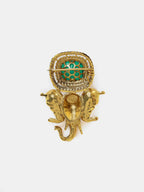 Ruby Raang Ganesha Imprint Brooch