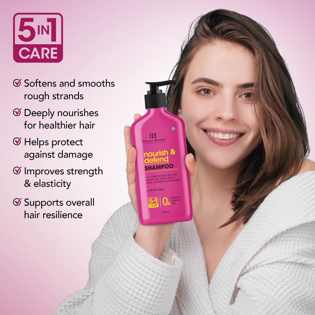 Botanic Hearth Nourish & Defend Shampoo with Vitamin E & Ceramide