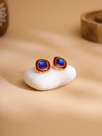 Ruby Raang Multi Blue Kundan Studs - Distacart