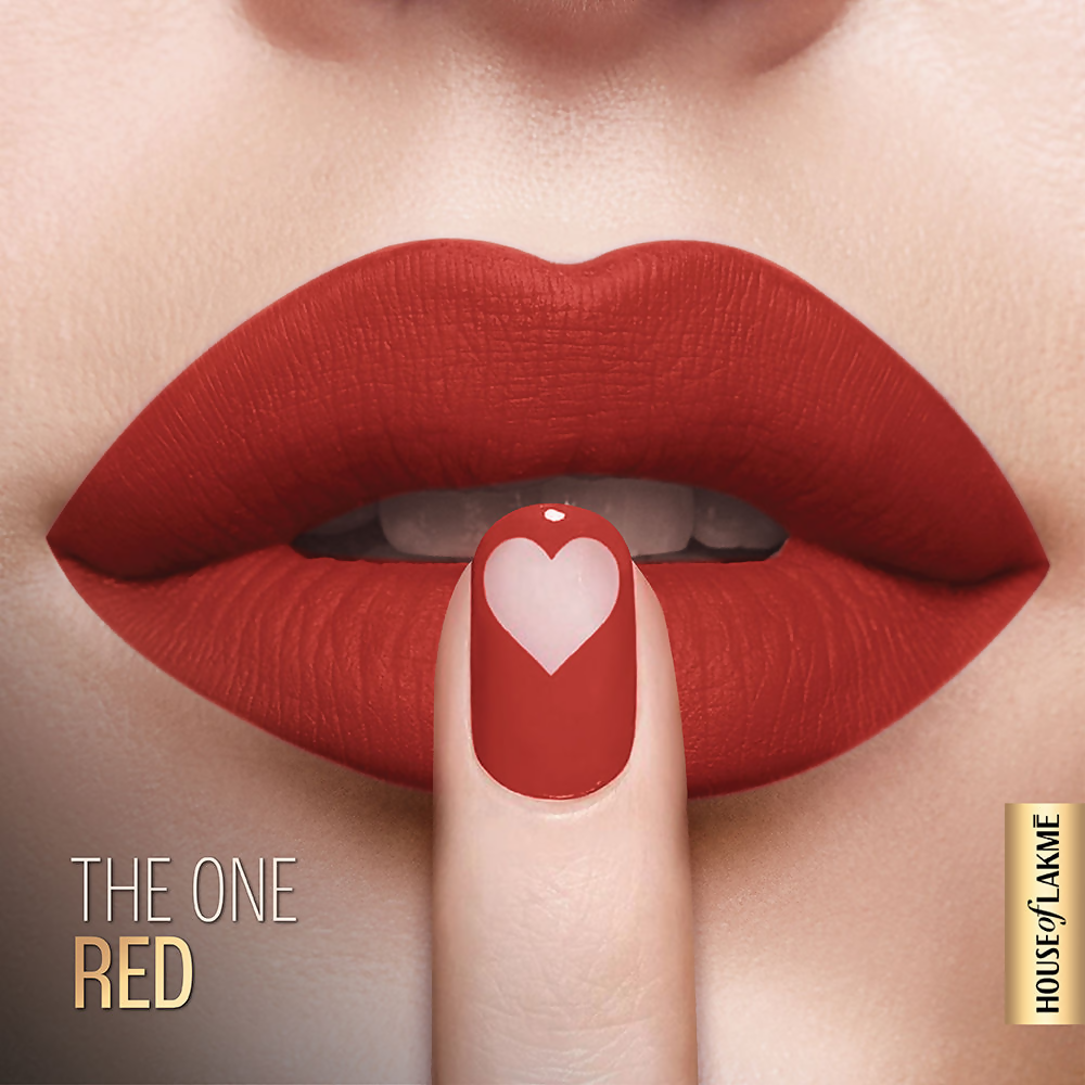 Lakme Xtraordin-Airy Velvet Matte Lip Mousse - The One Red